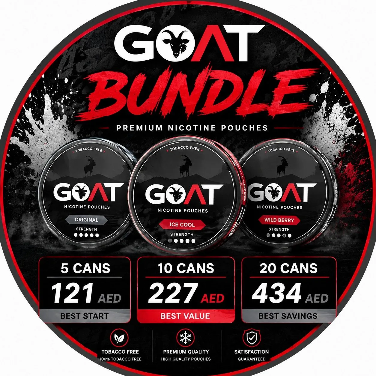 GOAT Bundle Pack – Premium Nicotine Pouches
