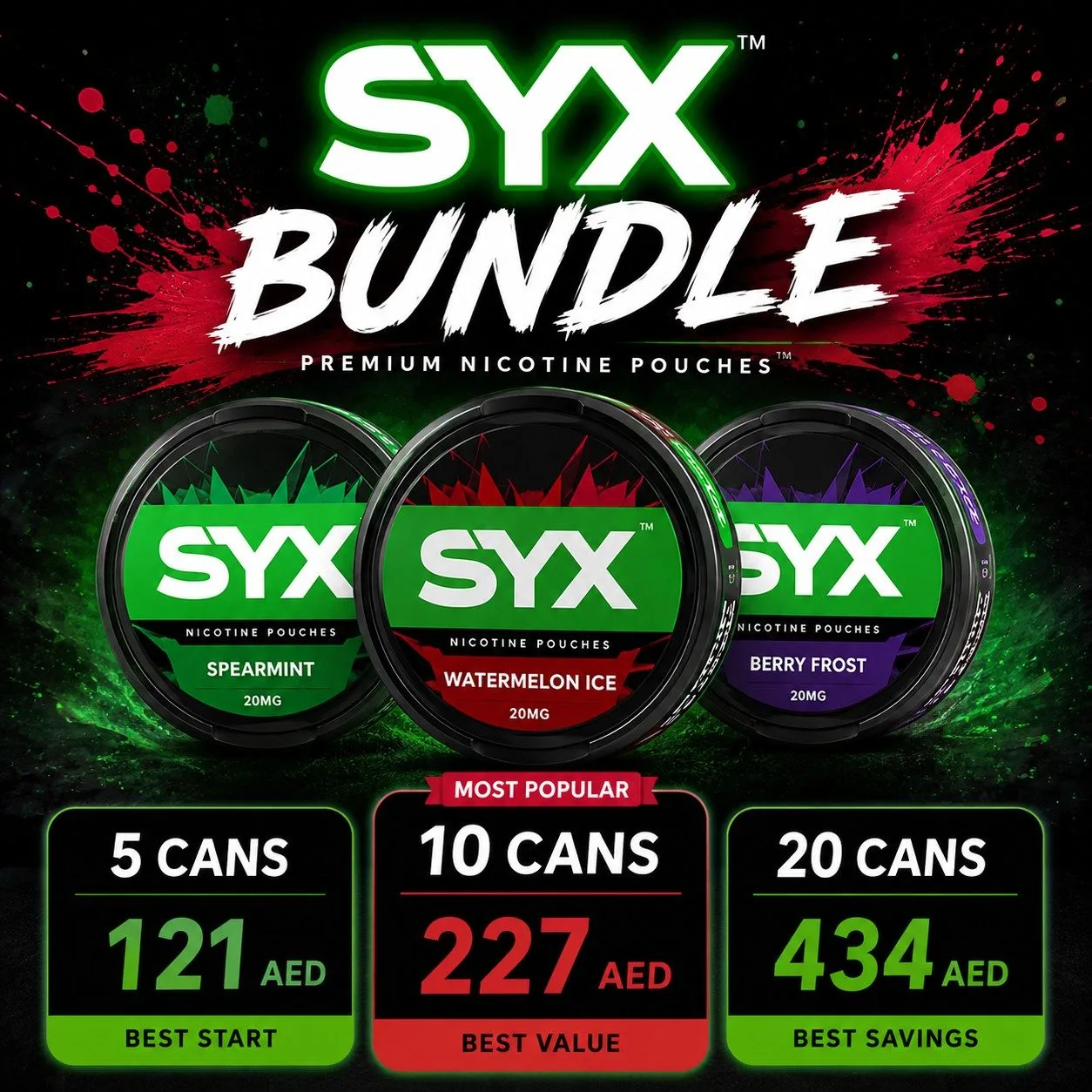 SYX Bundle Pack – Premium Nicotine Pouches